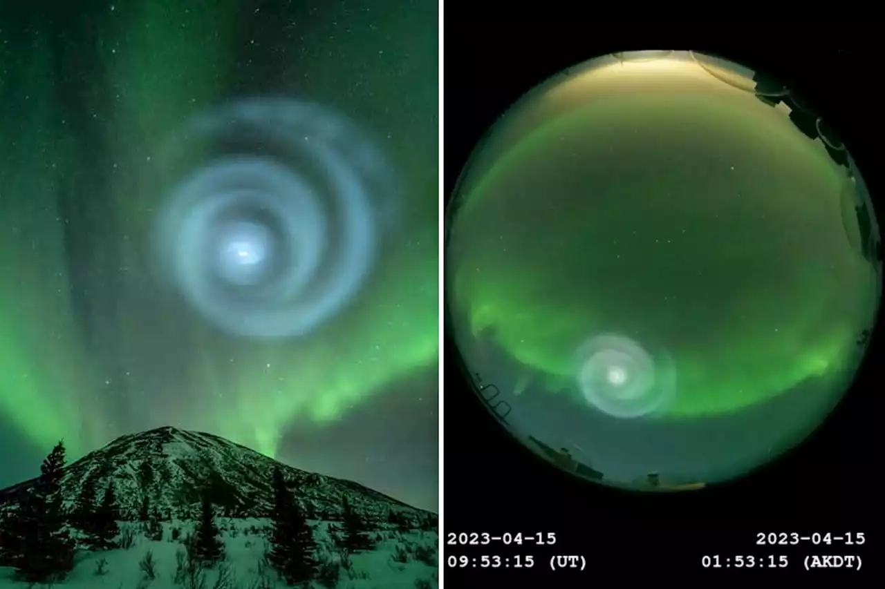 Strange, glowing spiral in the sky over Alaska baffles locals