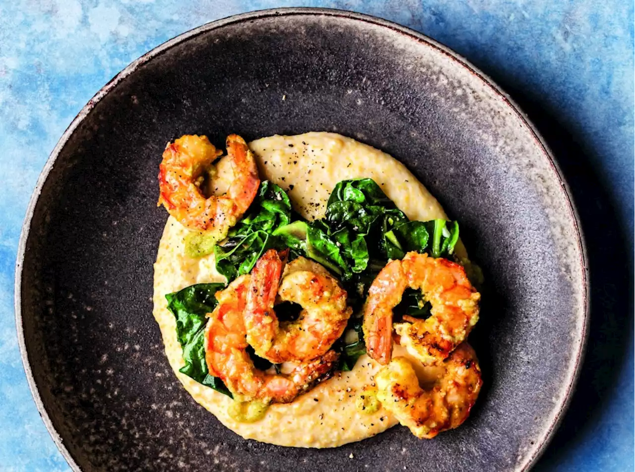 Recipe: Rahanna Bisseret Martinez’s Jalapeño Shrimp with Chard and Grits