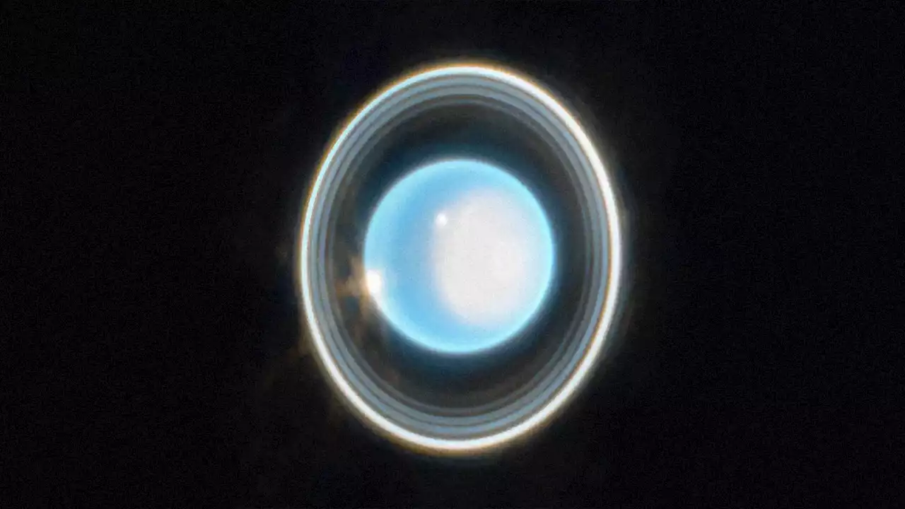 Ice giant Uranus shows off its many rings in new JWST image