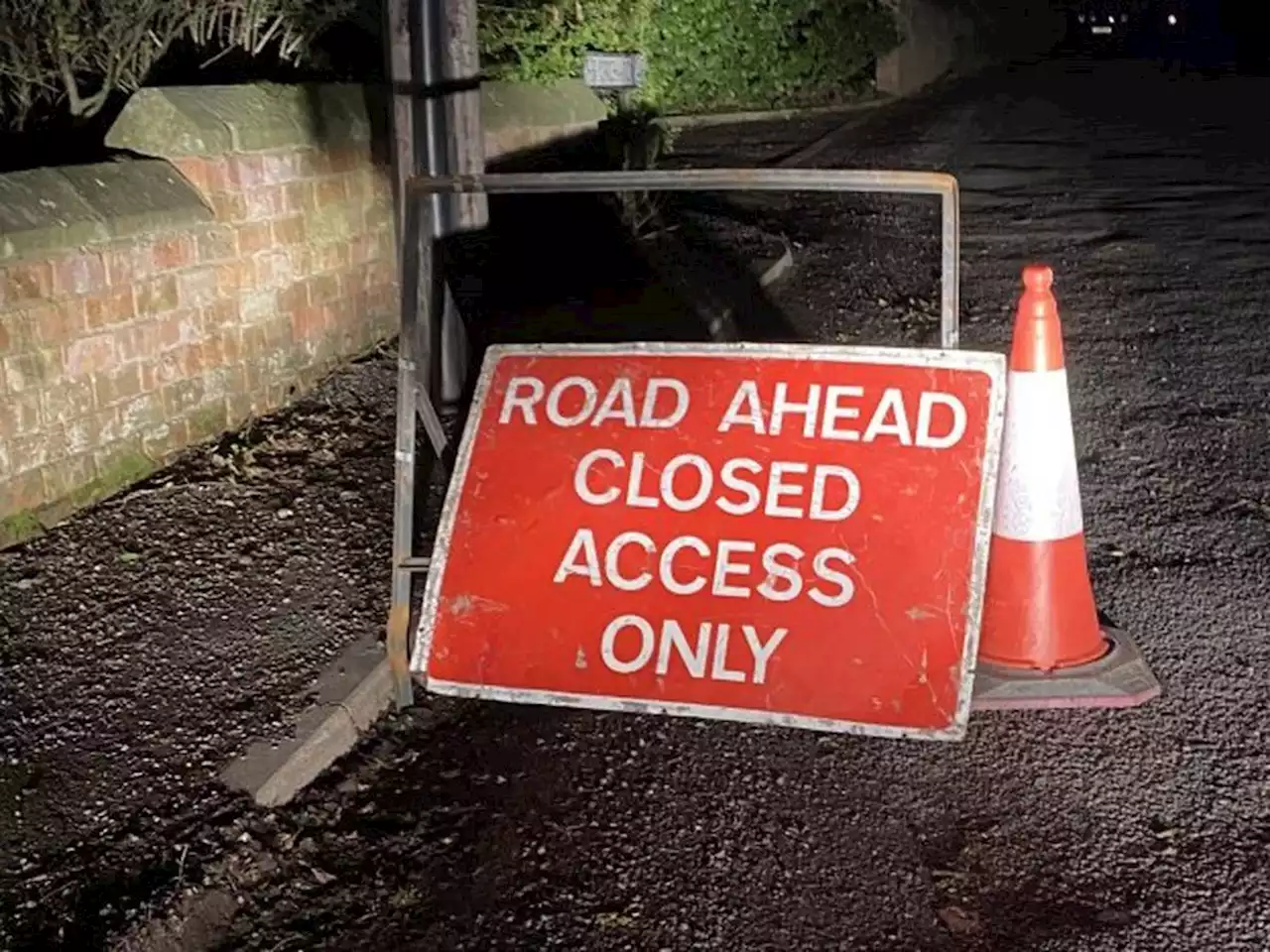 No bus service into village after road-closed signs wrongly left up for three days