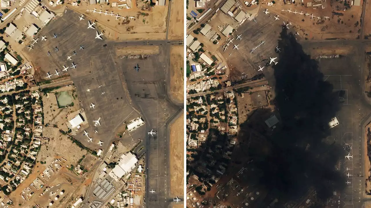 Sudan: Dramatic before-and-after images show impact of deadly clashes