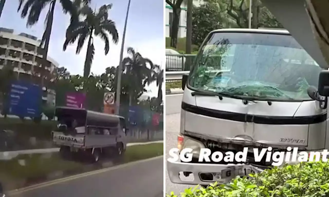 6 taken to hospital after lorry mounts kerb and knocks down lamp post along Buangkok Green