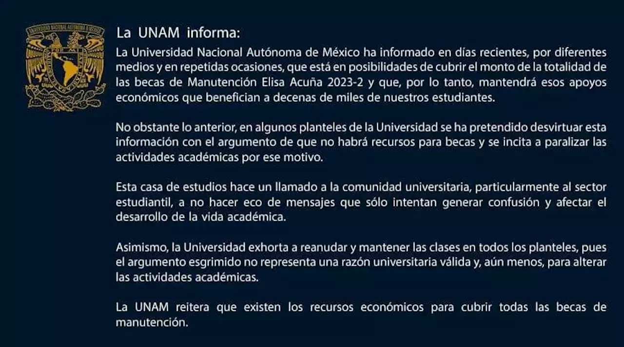 LA UNAM INFORMA