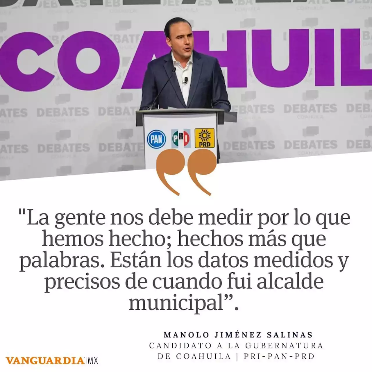 Debate Coahuila: ‘(Mis rivales) se quedaron ciclados en el Moreirato, esa época ya no existe’: Manolo Jiménez