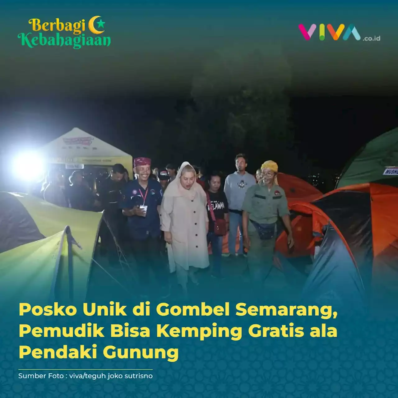 Posko Unik di Gombel Semarang, Pemudik Bisa Kemping Gratis ala Pendaki Gunung