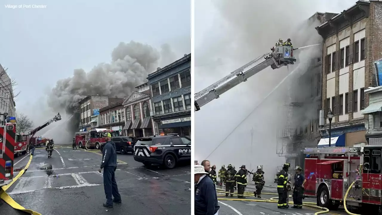 'Extremely dangerous' fire shuts down multiple streets in Port Chester