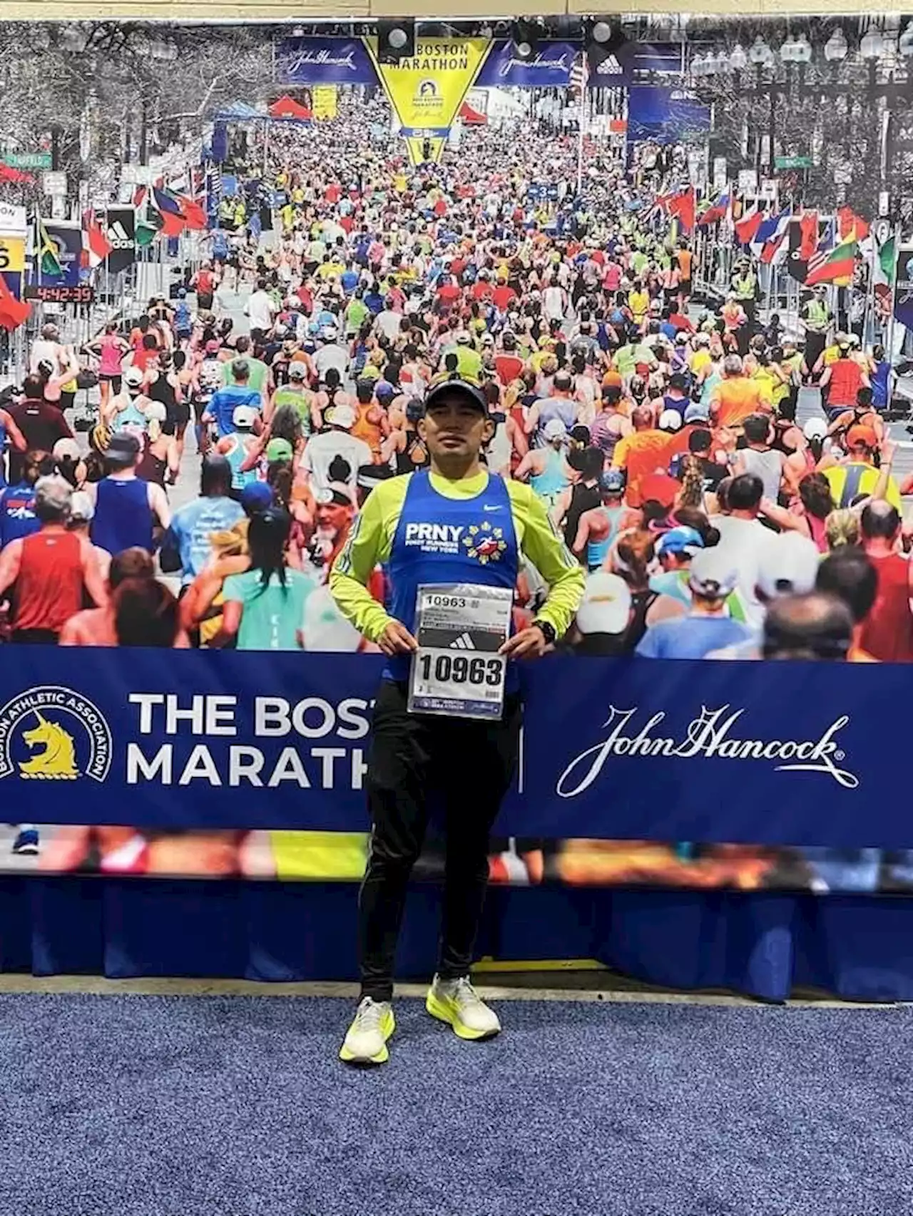 52-year-old Boljoon, Cebu native finishes Boston Marathon in less than 4 hrs