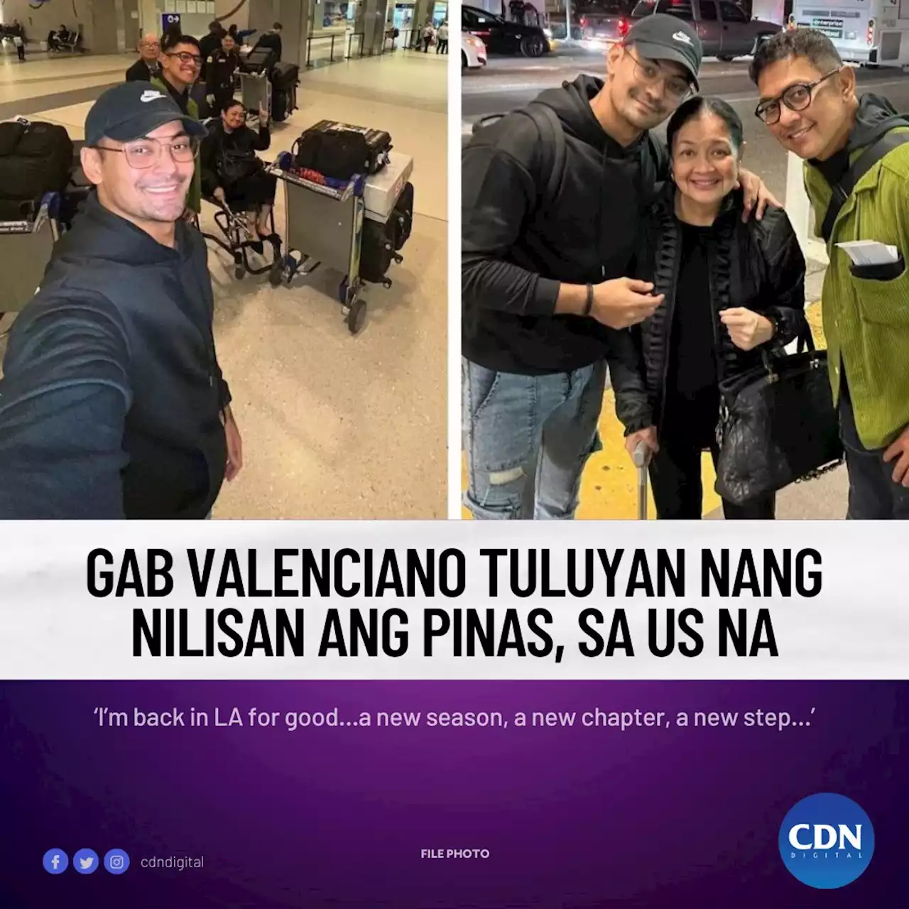 Gab Valenciano tuluyan nang nilisan ang Pinas, sa US na maninirahan: ‘I’m back in LA for good…a new season, a new chapter, a new step…’