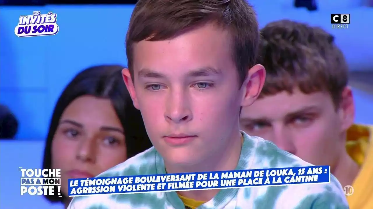 Agression de Louka : 'j'allais me faire taper', le témoignage bouleversant du collégien sur le plateau de TPMP