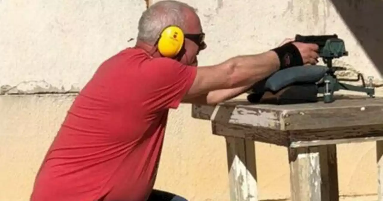 Chilling pics show Scot accused of gunning down wife have day at shooting range