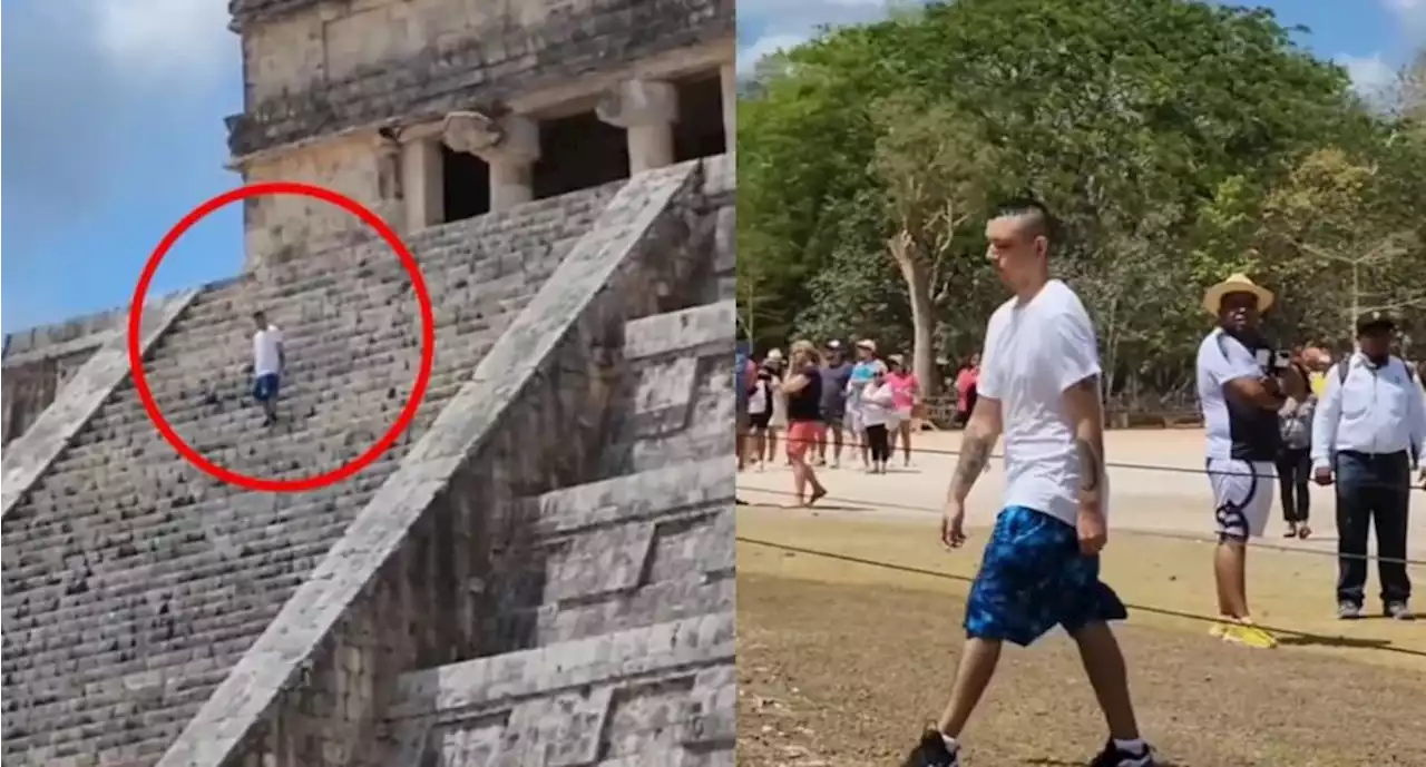 VIDEO: Exhiben a otro turista en pirámide de Chichen Itzá; es el tercero en seis meses