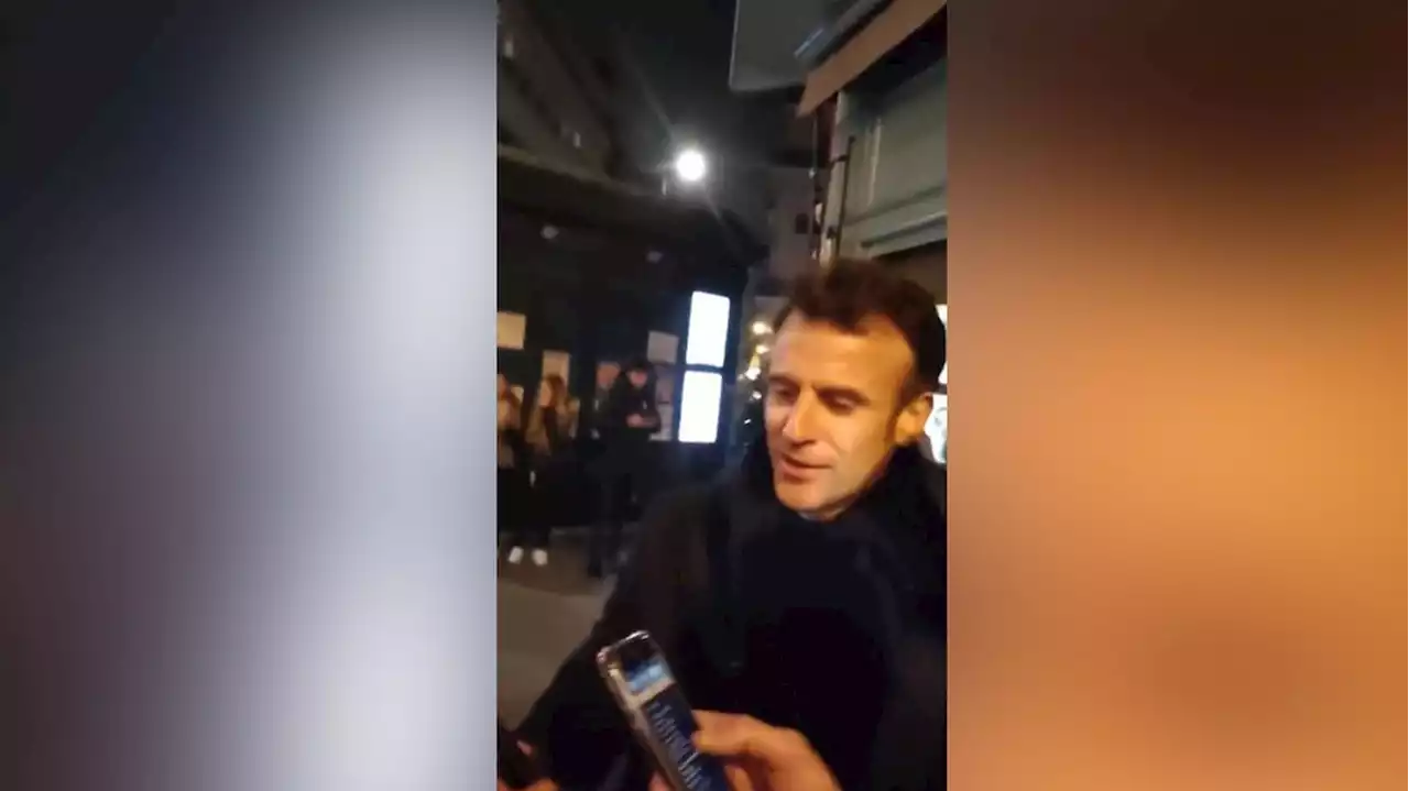 Emmanuel Macron filmé en train d'entonner un chant pyrénéen dans la rue après son allocution