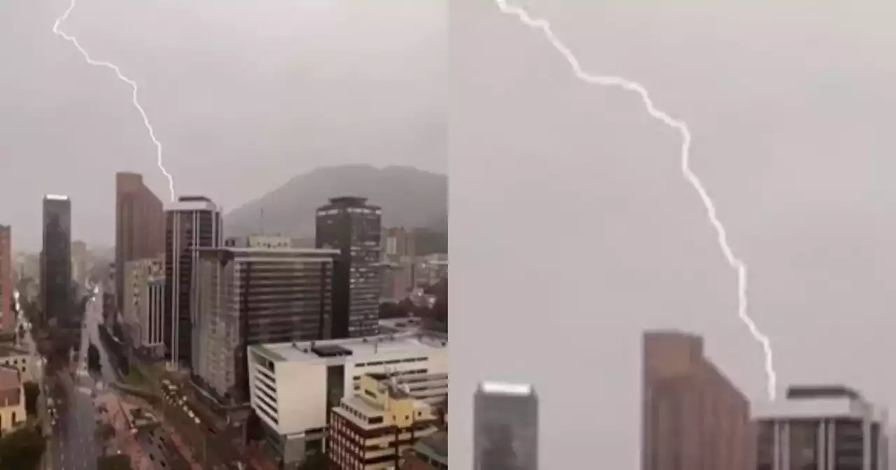 Tormenta eléctrica en Bogotá: Captan impresionante rayó que cayó en un edificio