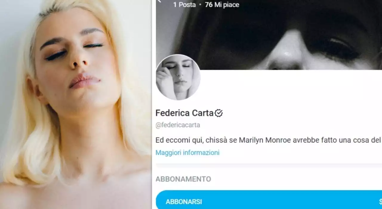 Federica Carta, la svolta dopo Amici: «Ho aperto un profilo su OnlyFans»