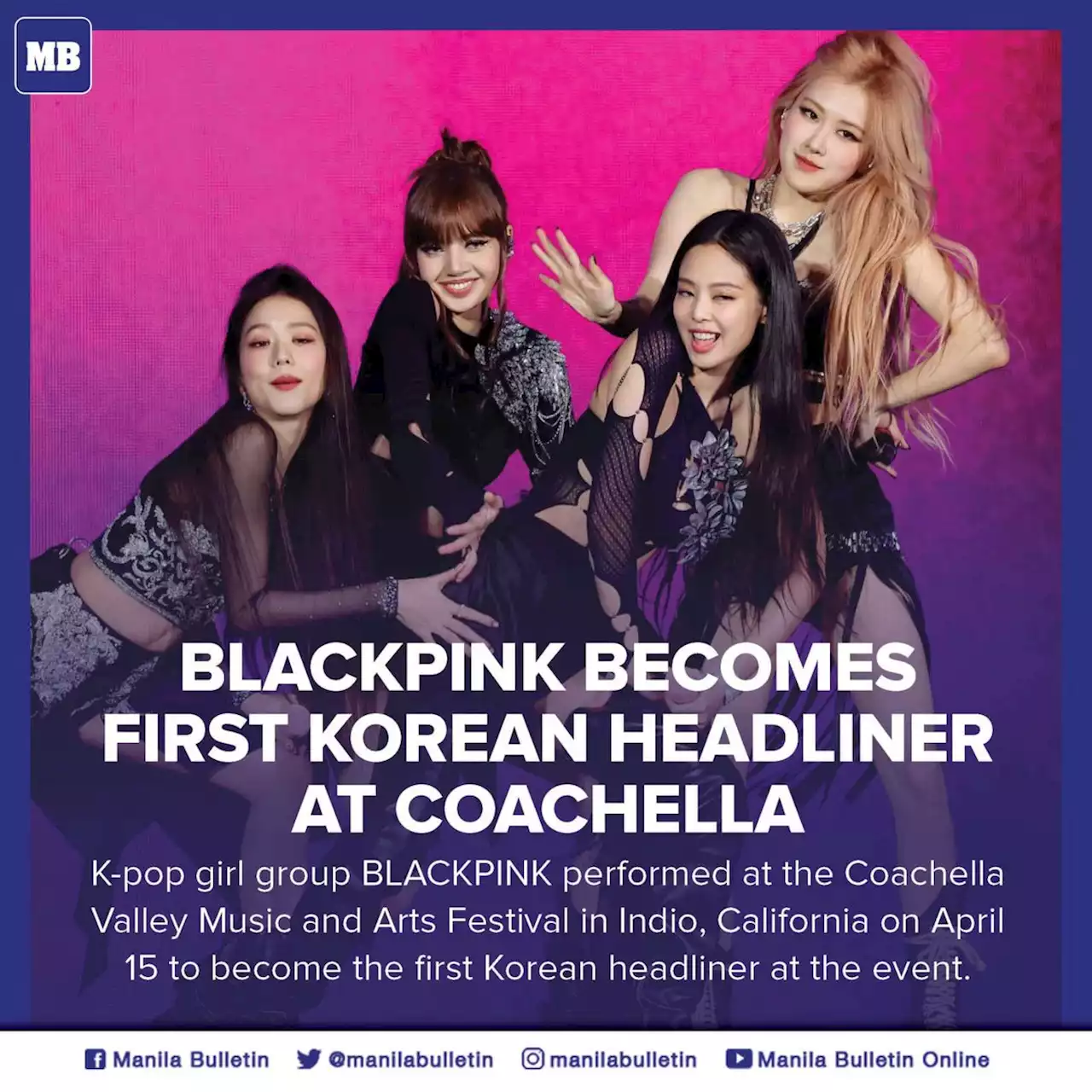 BLACKPINK becomes first Korean headliner at Coachella