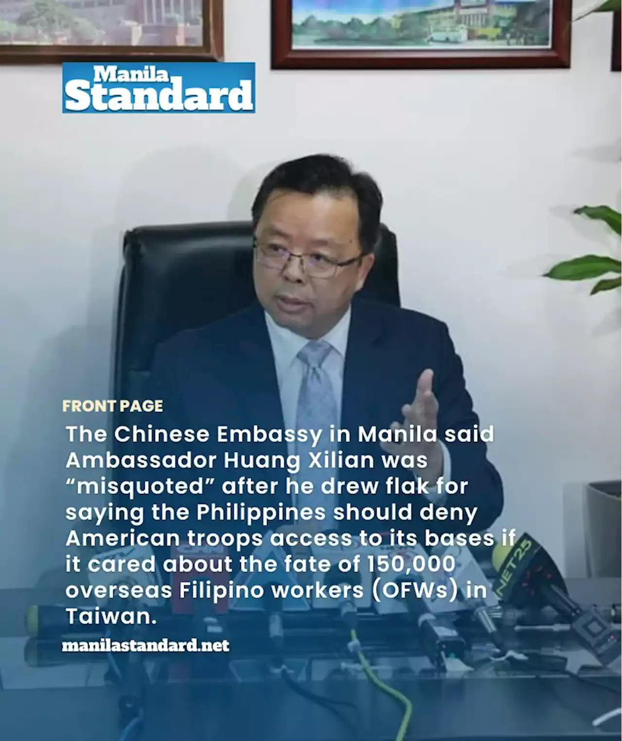 China envoy says he was ‘misquoted’