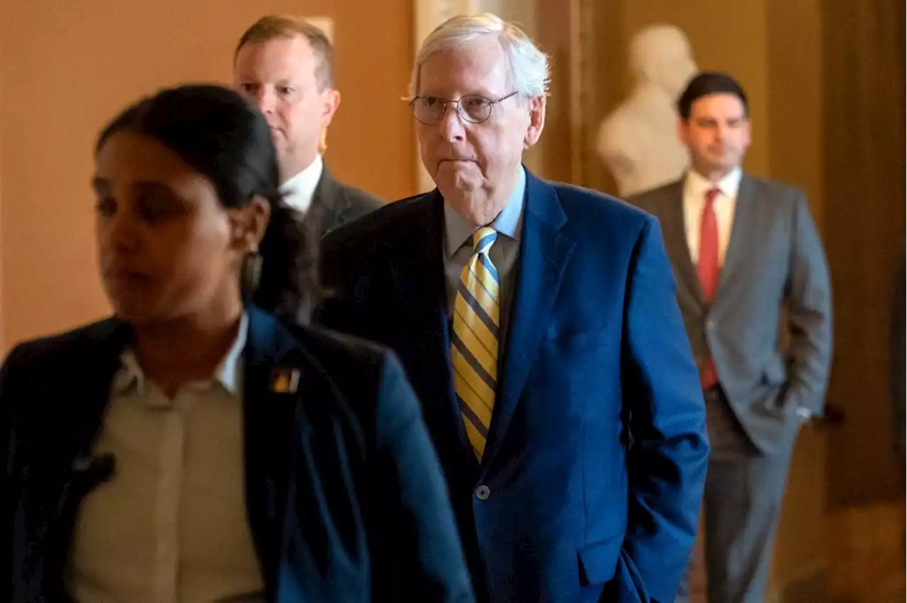 Minority Leader Mitch McConnell jokes about his concussion upon return to Senate