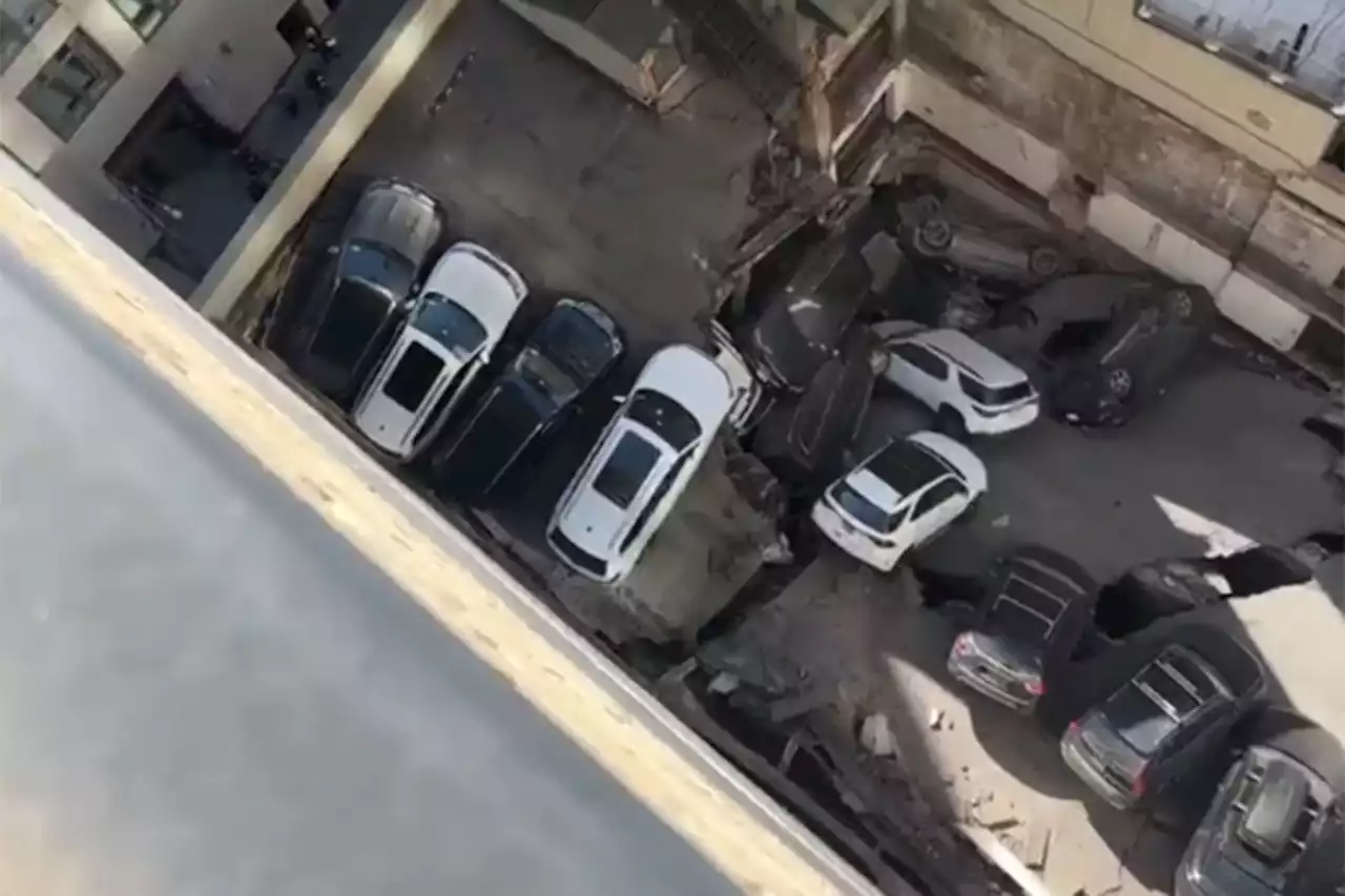 Multiple people trapped after parking garage collapses in NYC