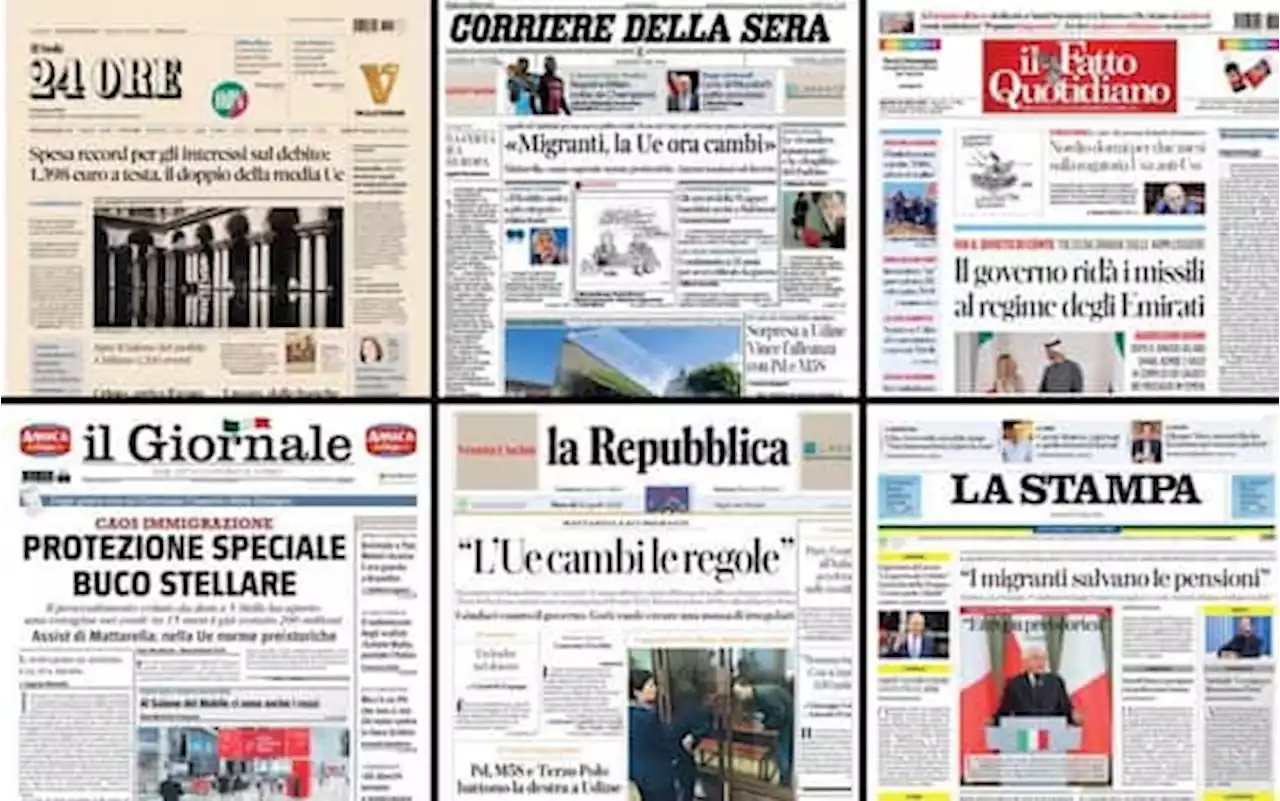 Le prime pagine dei quotidiani di oggi 18 aprile: la rassegna stampa