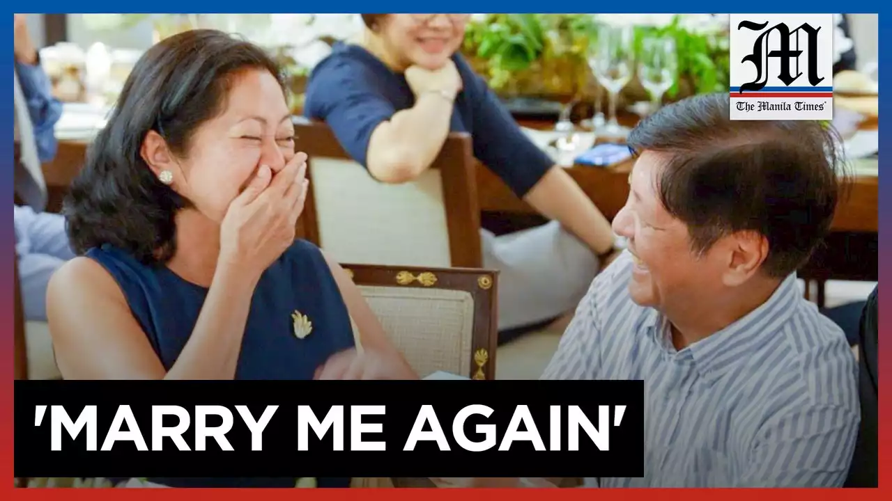 Marcos surprises First Lady on 30th wedding anniversary - video Dailymotion