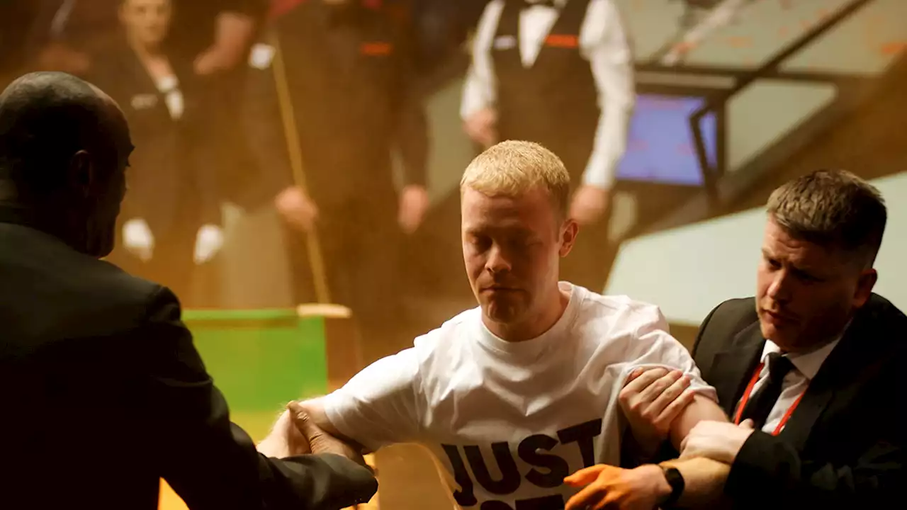 Protester Pours Dye On Billiards Table, Interrupts Snooker World Championship