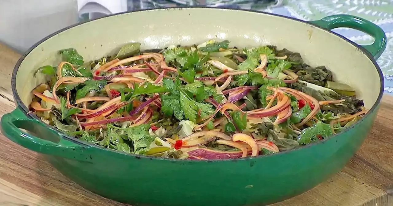 This spring vegetable baked rice makes the most of seasonal produce