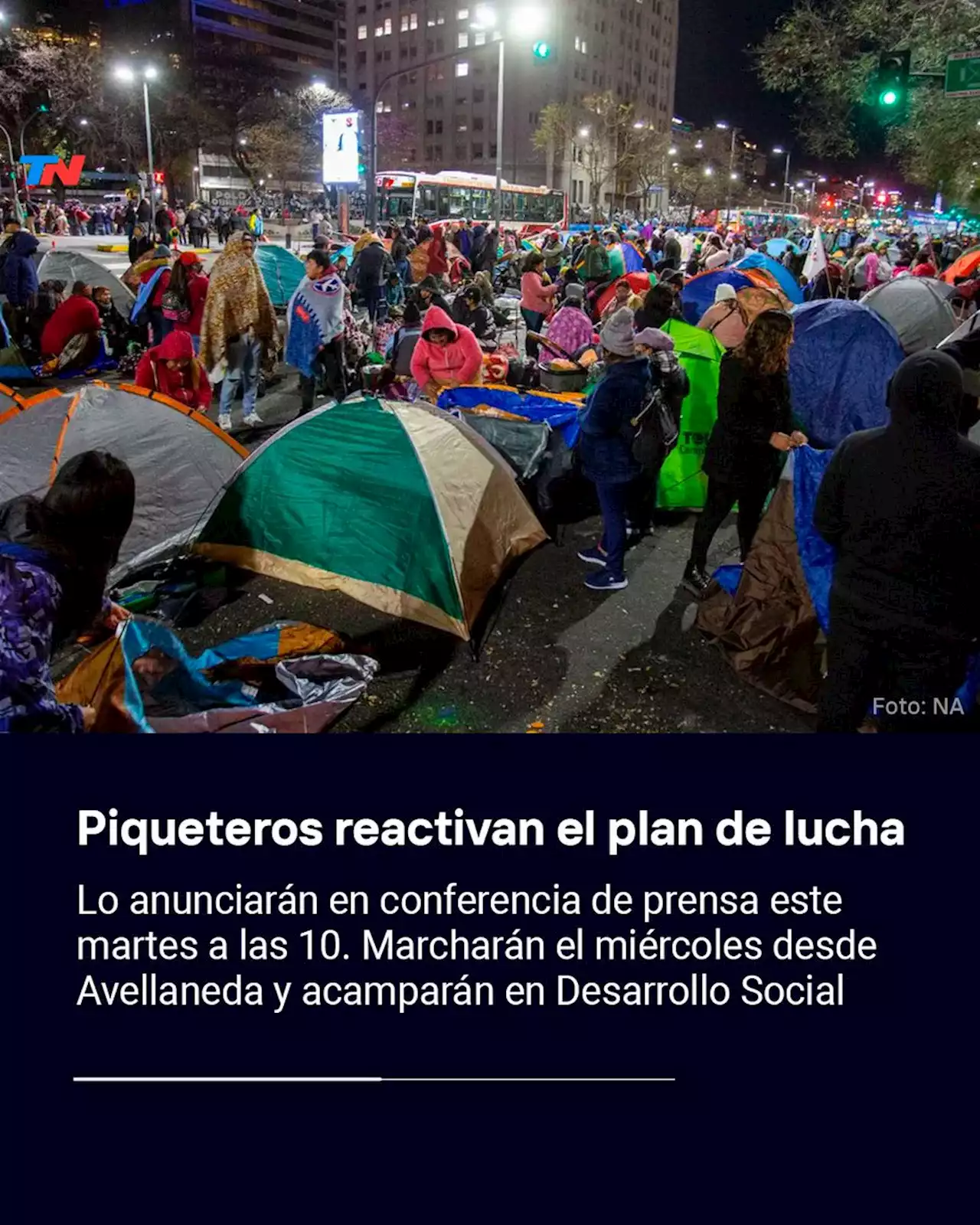 Piqueteros reactivan el plan de lucha: marcharán el miércoles desde Avellaneda y acamparán en Desarrollo