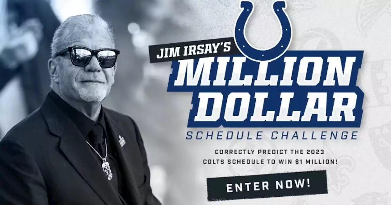 Colts owner Jim Irsay announces 'Million Dollar Schedule Challenge'