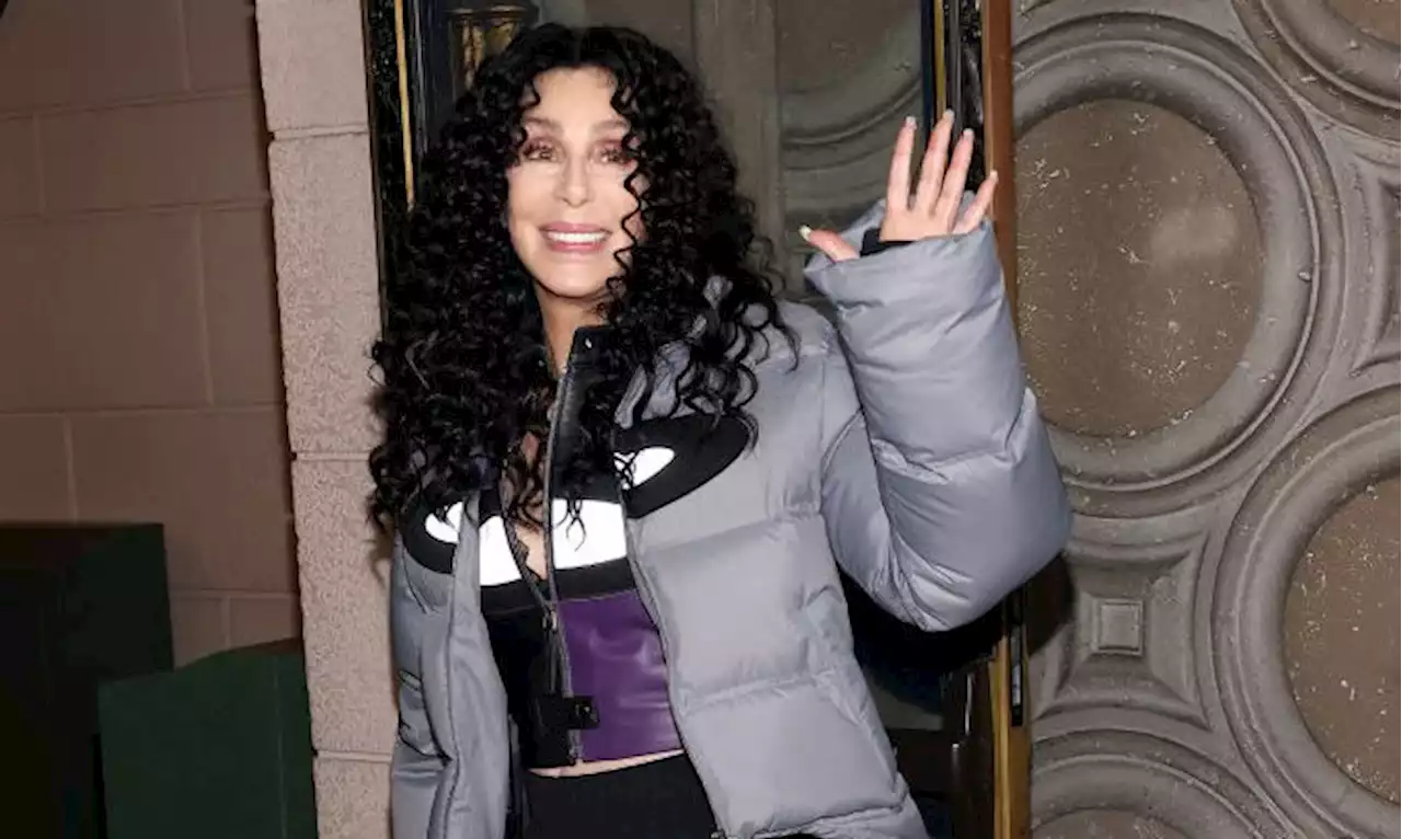 Cher Channels Y2K Style in Leather Top and Puffer Jacket at ‘Chevalier’ Screening