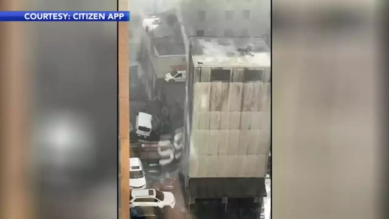 New video shows devastation after NYC parking garage collapse; 1 death reported