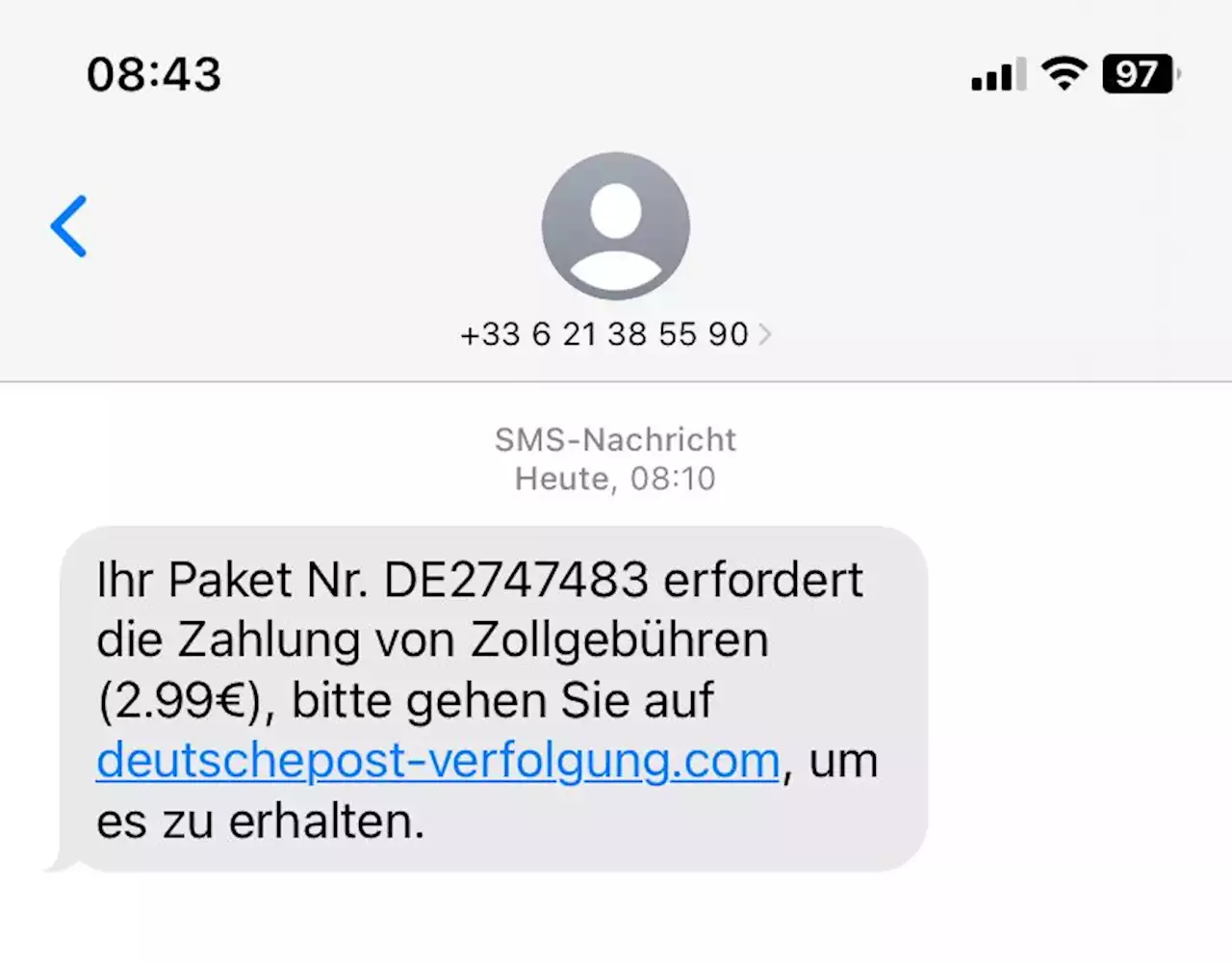 DHL Phishing: Vorsicht bei dieser SMS