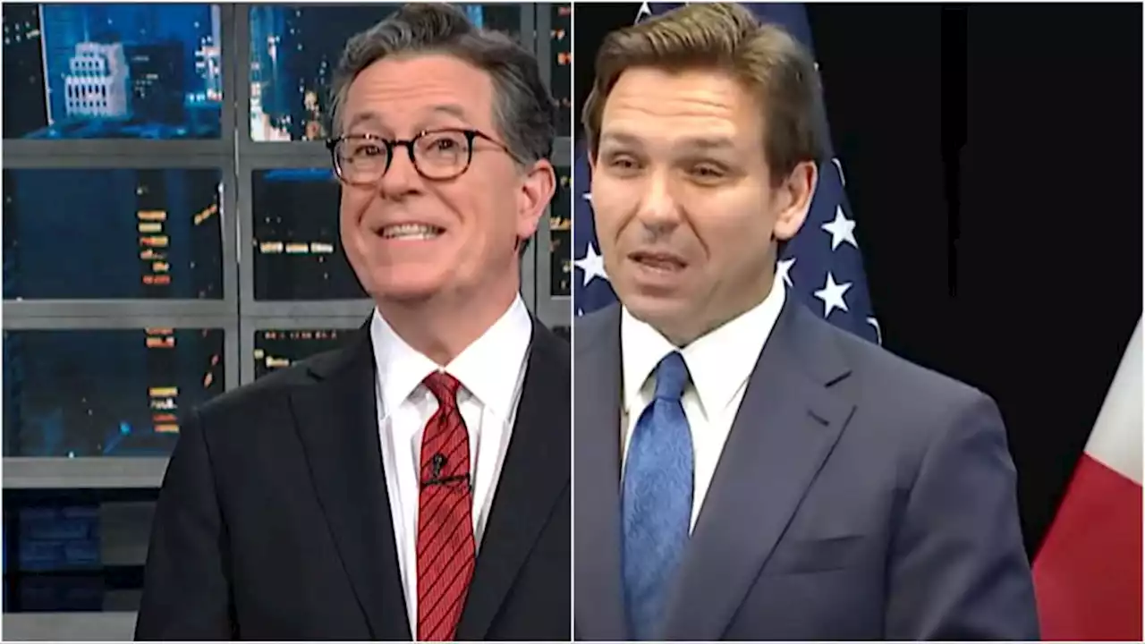 'Come On, Ron!': Stephen Colbert Taunts DeSantis For Losing Disney Fight