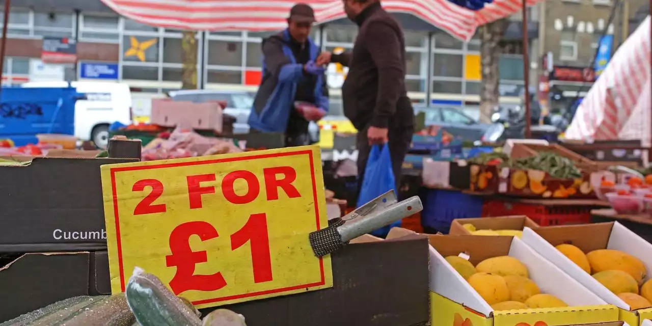 U.K. inflation falls less than expected to 10.1% in March as food prices stayed hot