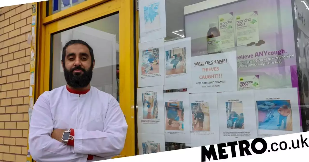 Pharmacy owner puts up 'wall of shame' in his shop window to stop thieves