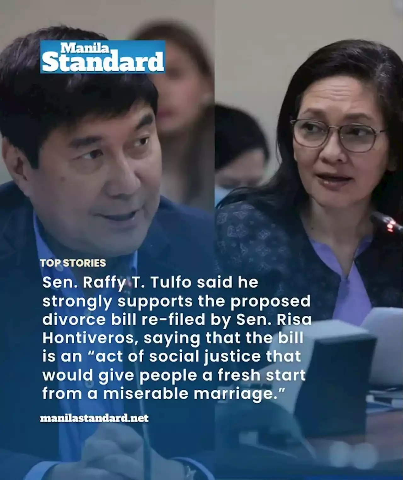 Tulfo, Hontiveros ‘strongly support’ divorce bill