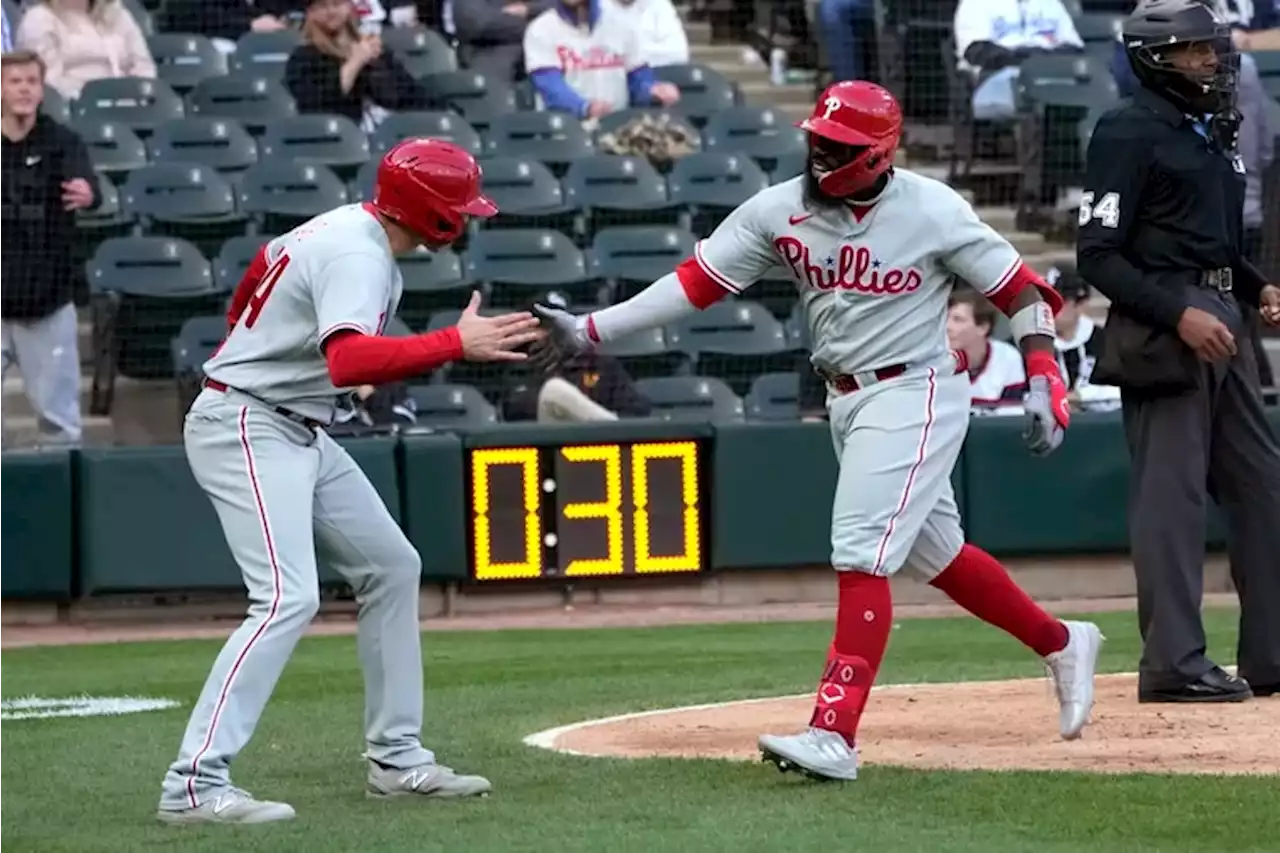 Josh Harrison drives in four to power Phillies to 7-4 win over White Sox in opener of doubleheader