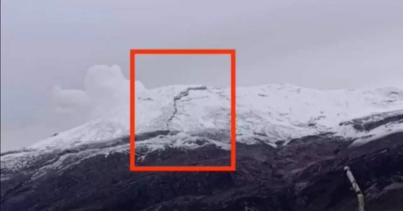 ¿Qué es en realidad la supuesta grieta en la nieve del volcán Nevado del Ruiz?