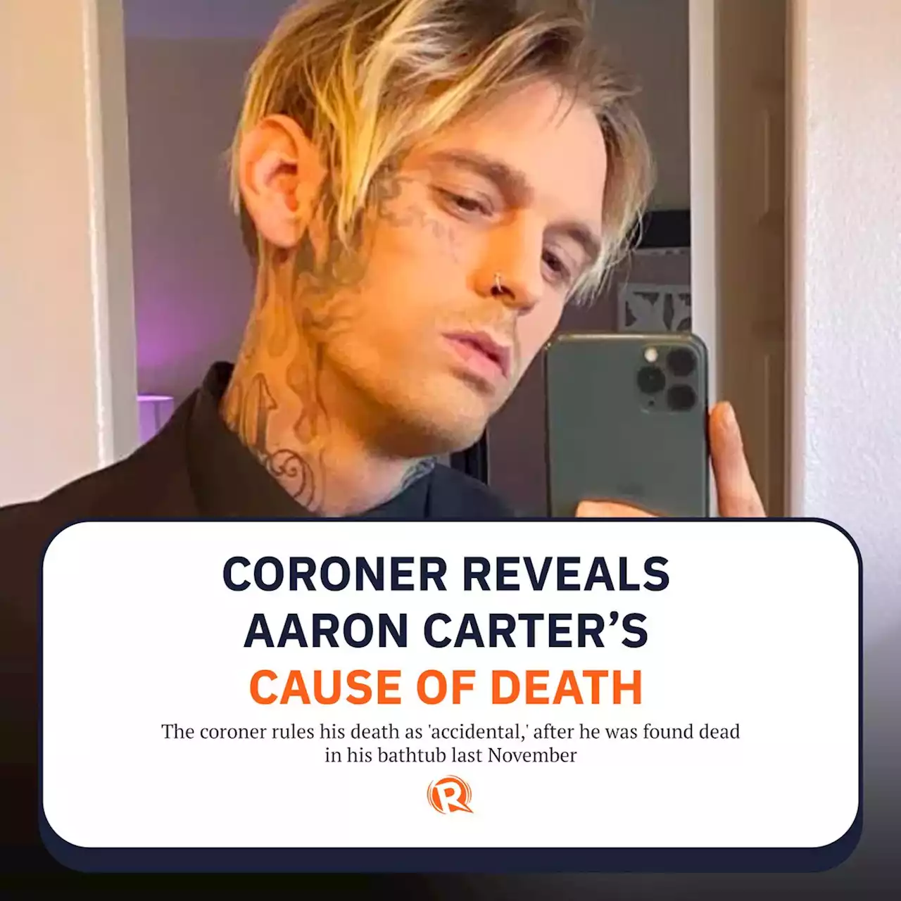 Coroner reveals Aaron Carter's cause of death