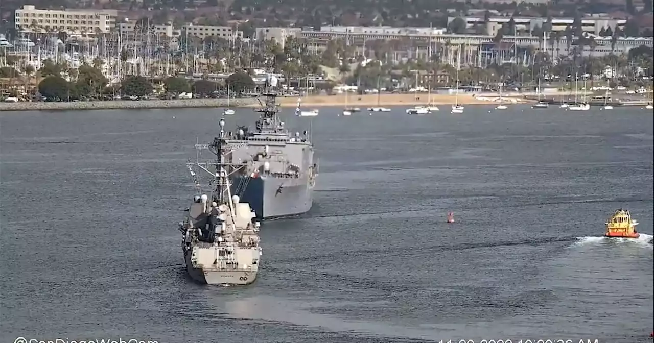 Investigators say near-collision of Navy ships in San Diego Bay was a preventable incident