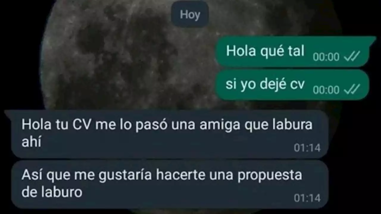 Dejó su CV en una cafetería y le llegó una propuesta que la preocupó