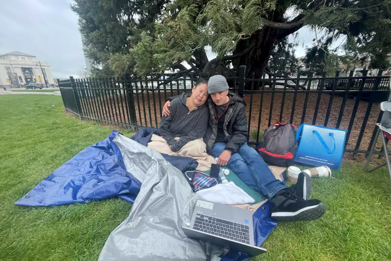 Vancouver Island couple camps at B.C. legislature to protest apprehension of newborn - Terrace Standard