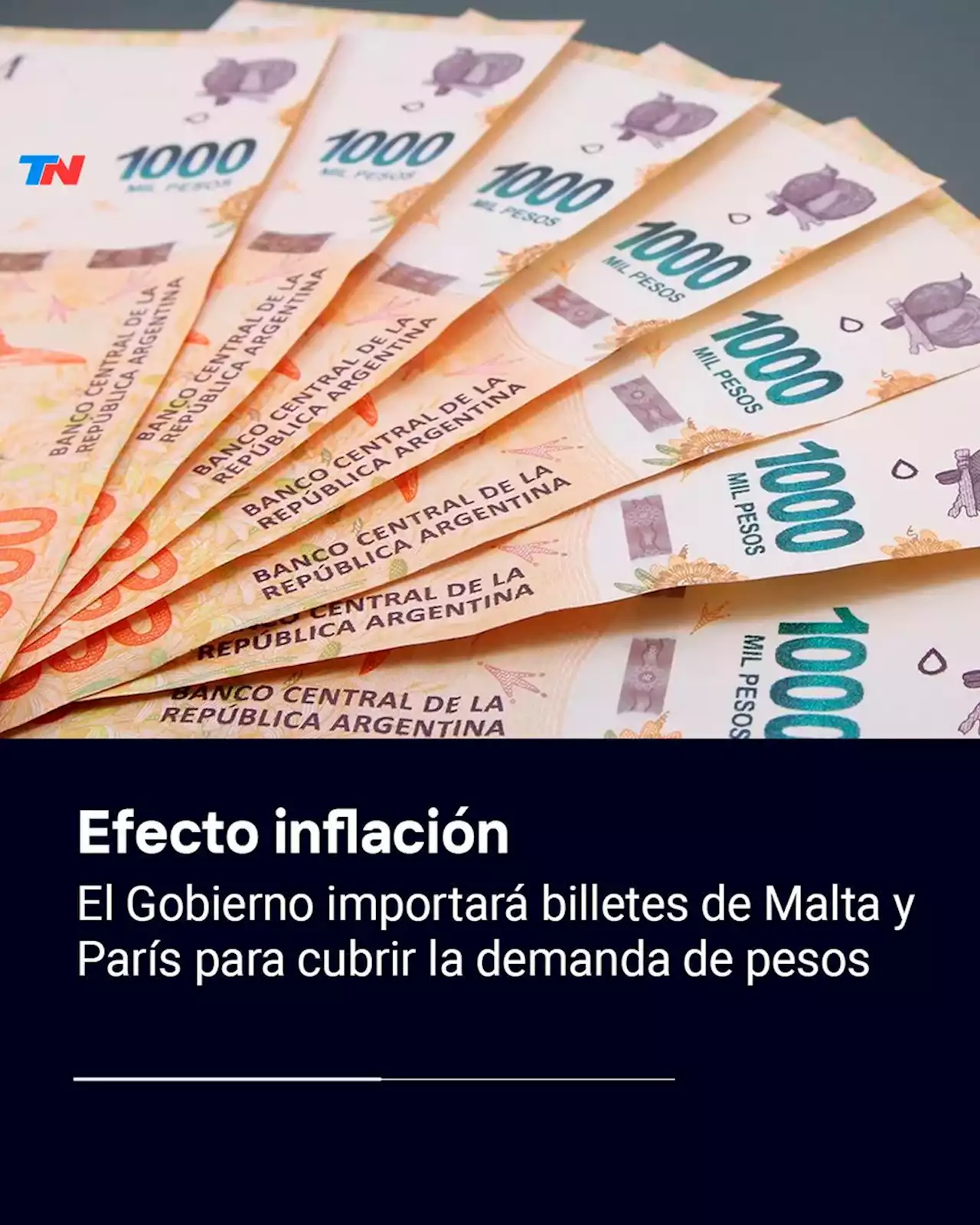 El Gobierno importará billetes de Malta y París para cubrir la demanda de pesos