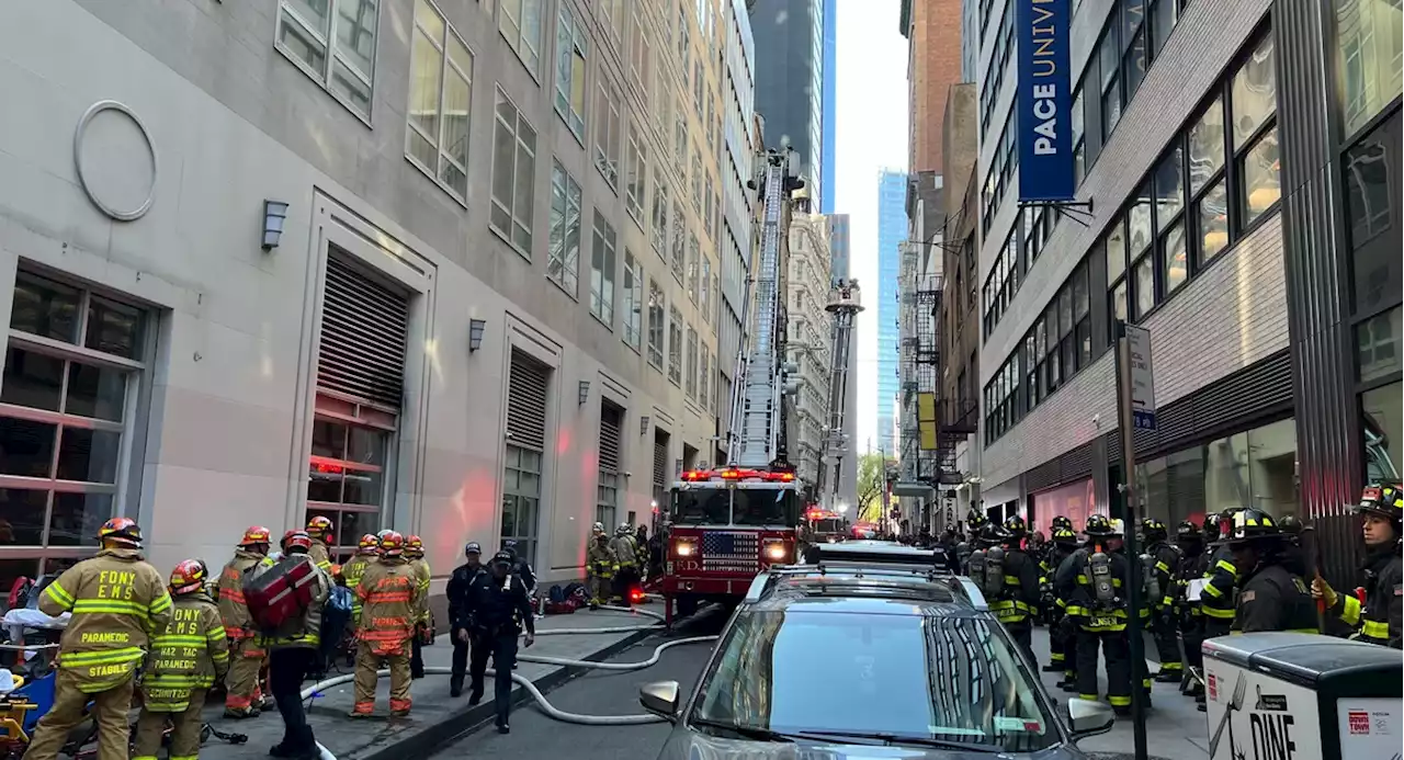 Parking garage partially collapses in Lower Manhattan