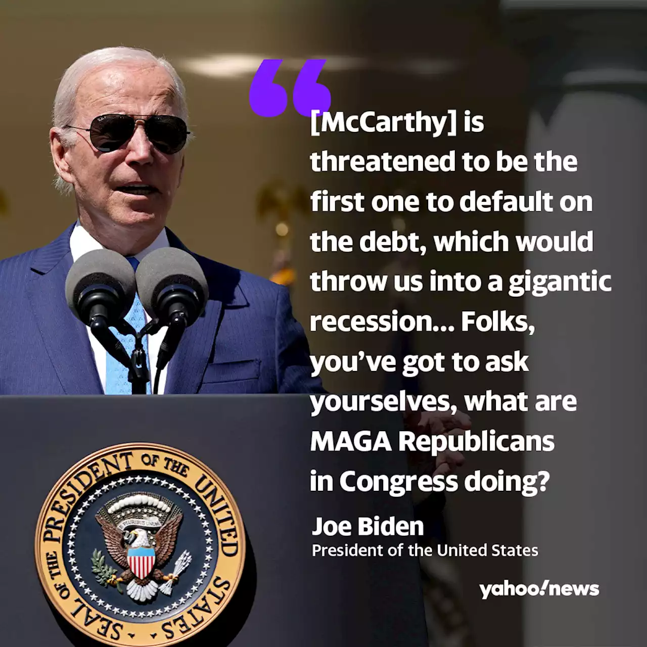 Biden says McCarthy risking default on national debt: 'What are MAGA Republicans doing in Congress?'