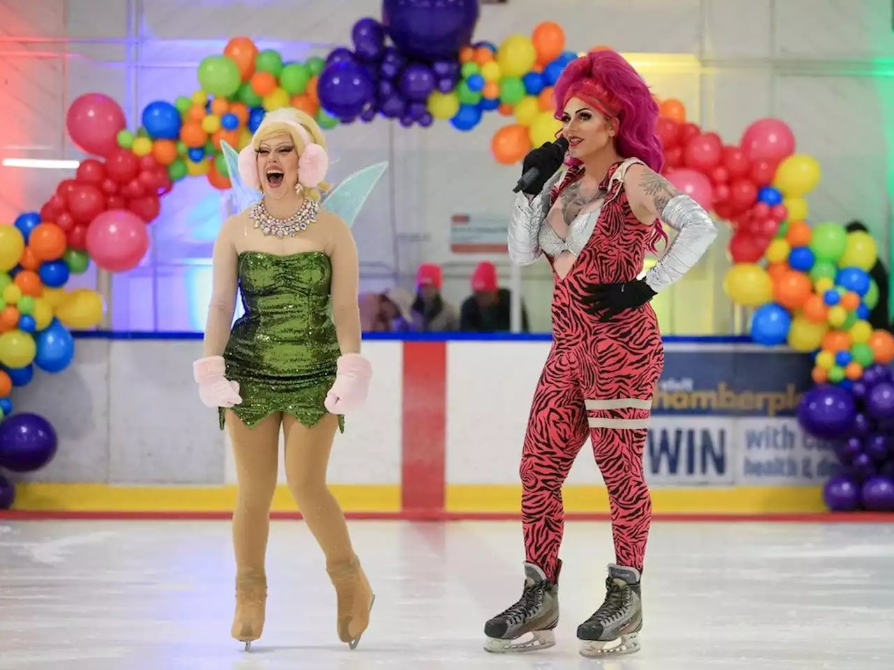 Hundreds show support for Calgary's queer community at Drag on Ice event