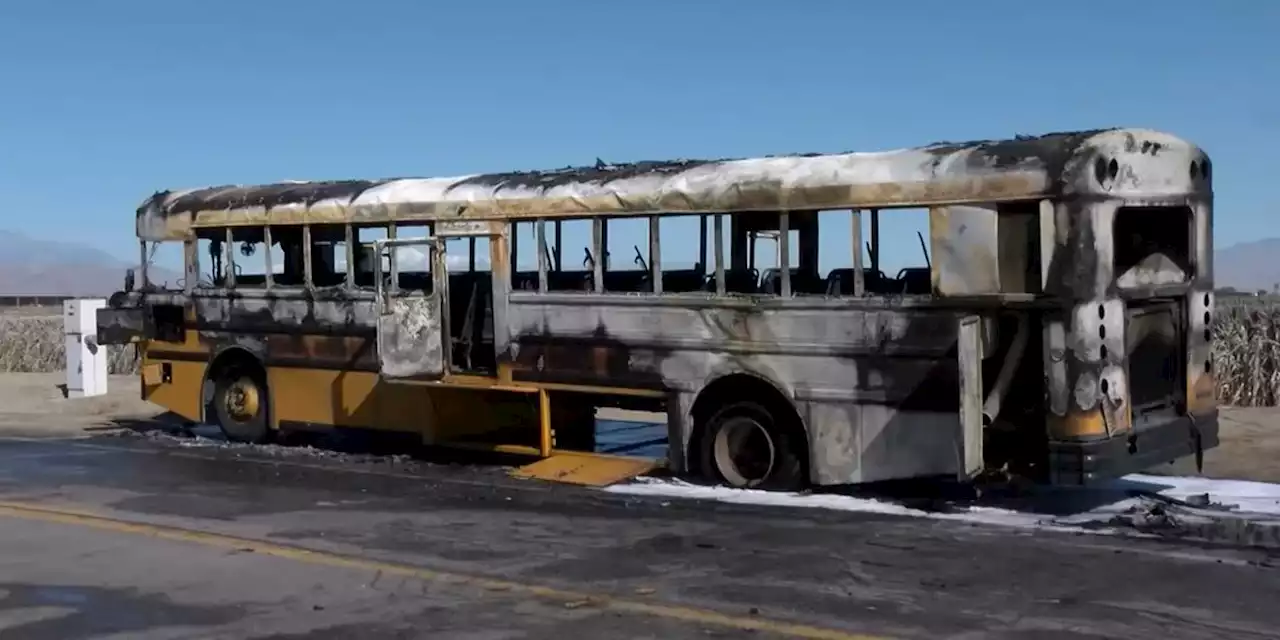 School bus driver praised for helping 23 students off burning bus