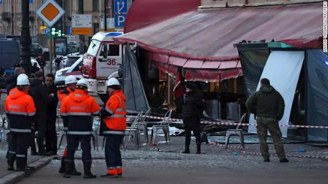 Russian military blogger killed in explosion at cafe in St. Petersburg, Russian state media reports