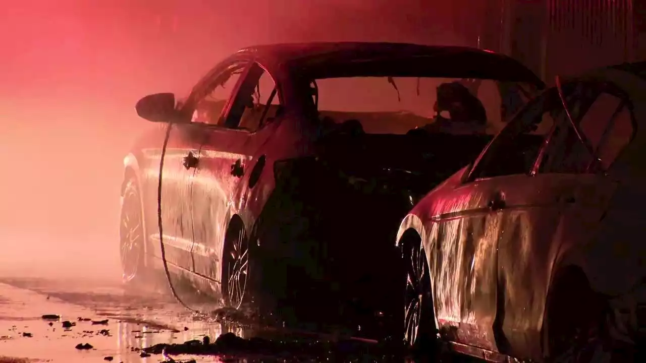 Cars catch fire in North Philadelphia as Saturday's storm down wires, knock out power