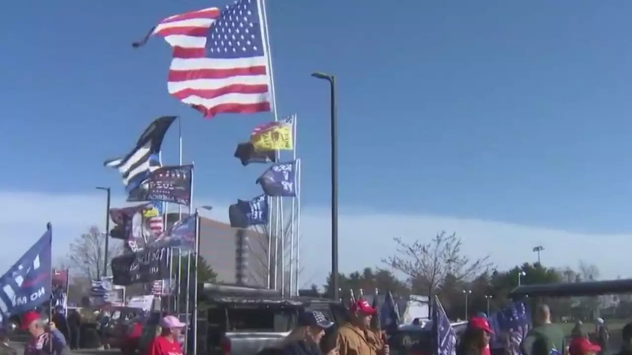 Trump supporters gather in Long Island at DeSantis rally