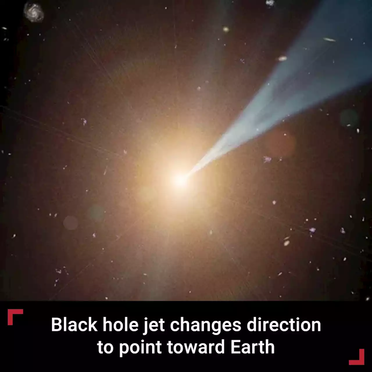 Black hole jet from newly-classified galaxy changes direction toward Earth, astronomers say